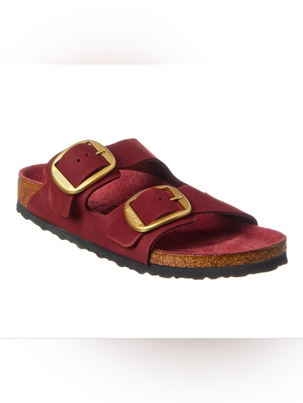 Birkenstock Arizona Big Buckle In Fire Red Oiled Leather Size 39
